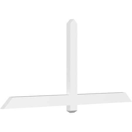 Ekena Millwork Eugene Architectural Grade PVC Gable Bracket, 72"W x 33"H x 2"D x 4"F, 11/12 Pitch GBP072X33X0204EUG00
